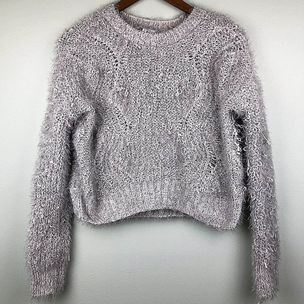 3/$25 Candies Gray Mohair Slouchy Pullover Sweater - Picture 2 of 6